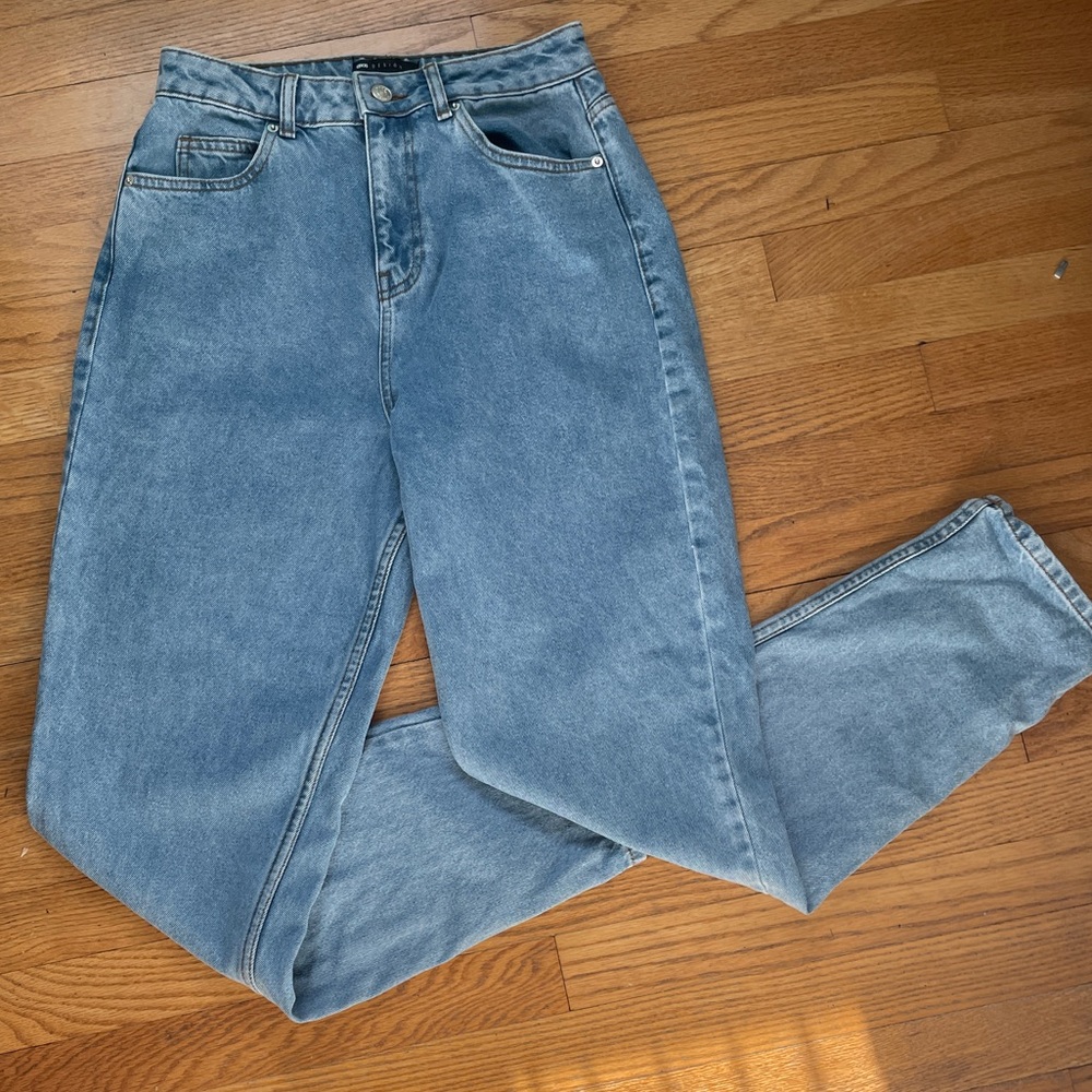 Asos Design Blue Wash Dad Jeans